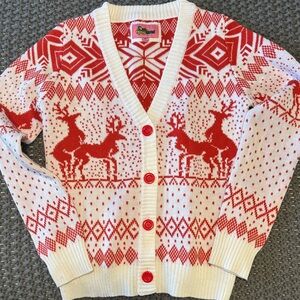 Tipsy Elves Festive Red and White Reindeer Sweater